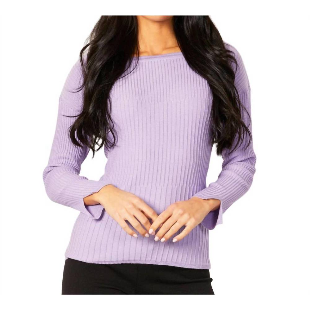 NEW ANGEL APPAREL ribbed crew neck top in lilac